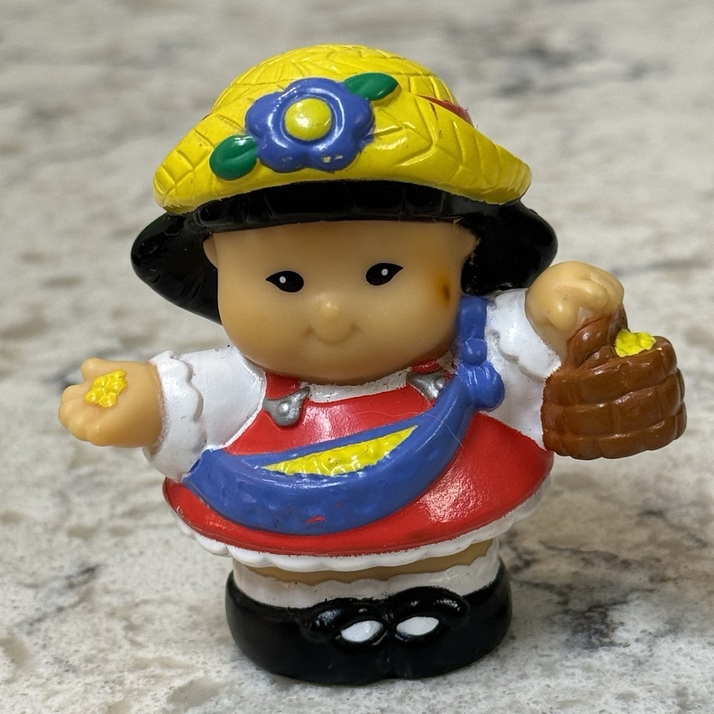 Fisher Price Little People Farmer Sonya Lee Girl Woman Black Hair 2003 2006